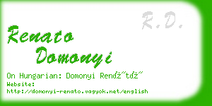 renato domonyi business card